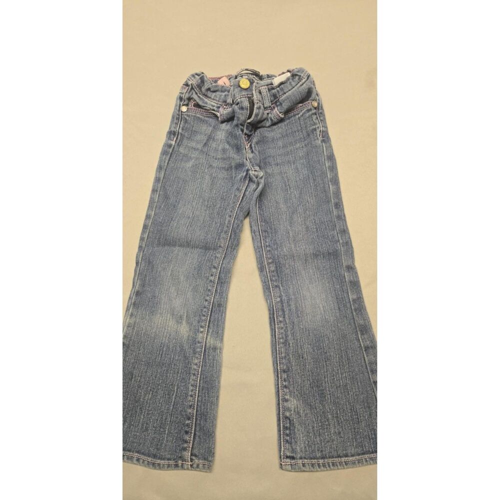 Lewis Girls Jeans  Size 4  Adjustable waist  Boot cut Heart on Back Pocket